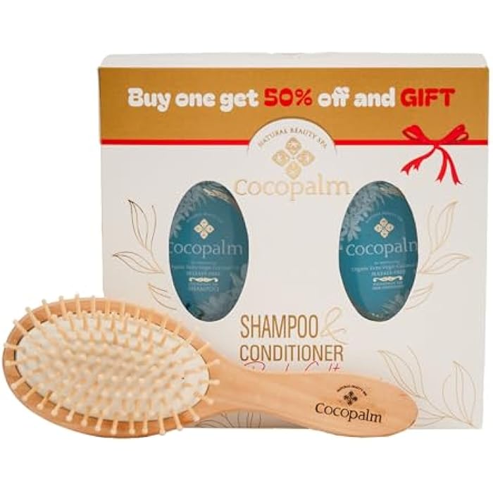 Cocopalm Shampoo and Conditioner Polynesian Bundle + Free Hair Brush Included